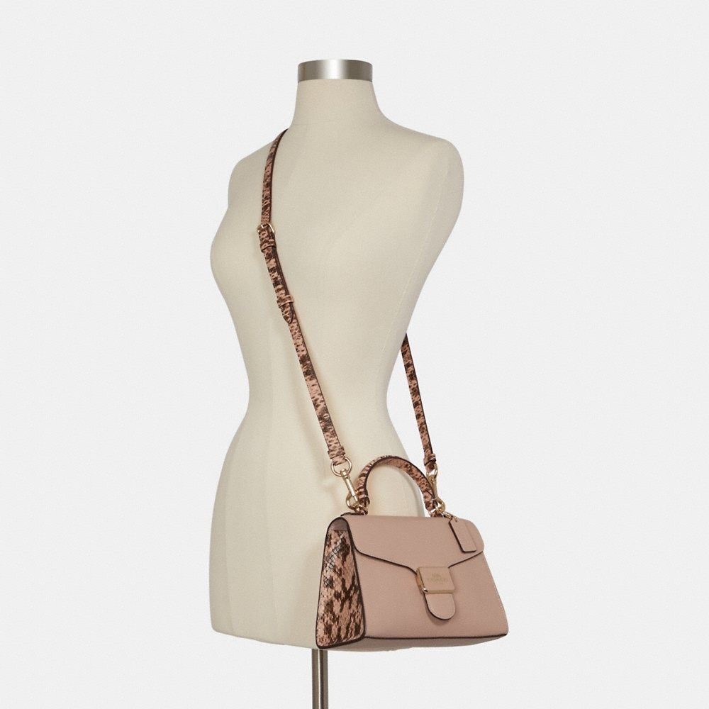 NWT COACH PEPPER SNAKE EMBOSSED SATCHEL - Picture 3 of 16